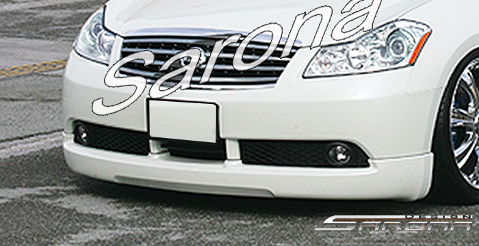 Custom Infiniti M45 Front Bumper Add-on  Sedan Front Add-on Lip (2006 - 2007) - $425.00 (Part #IF-008-FA)